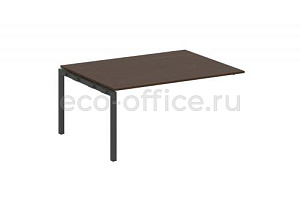 Проходной наборный элемент переговорного стола METAL SYSTEM QUATTRO 5x5 50БП.ППРГ-4 Венге Цаво / Антрацит металл фото
