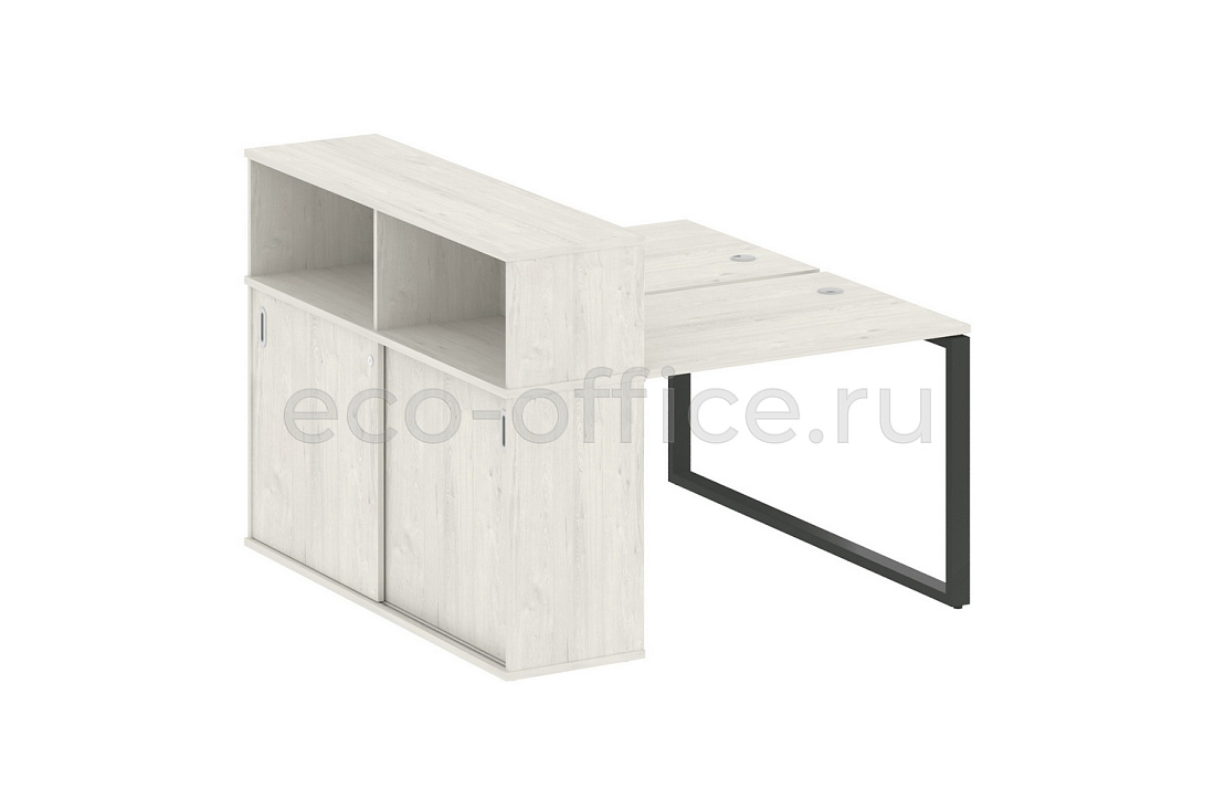 Рабочая станция с опорным шкафом-купе METAL SYSTEM STYLE БО.РС-СШК-2.1 Дуб Наварра / Антрацит металл   стоимость
