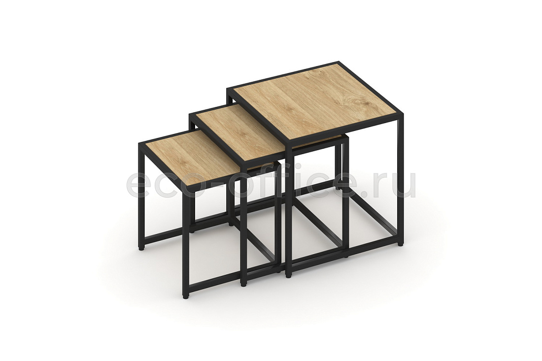 Стол журнальный LOFT VR.L-SJK-45 Тиквуд Светлый / Чёрный металл  стоимость