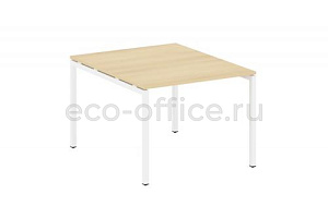 Стол переговорный (1 столешница) METAL SYSTEM QUATTRO 4x4 40БП.ПРГ-1.1 Акация Лорка / Белый металл фото