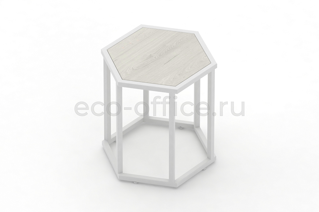 Стол журнальный HEX-450 Дуб Наварра / Белый металл  стоимость
