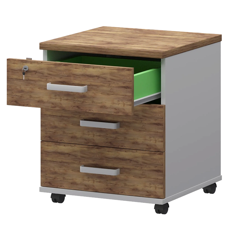 тумба подкатная protech смт-3пц тип2 белый/таксония фото