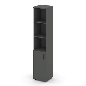 Шкаф высокий узкий STYLE PROJECT SN.STU-101(L) Антрацит/Черный Ручки фото