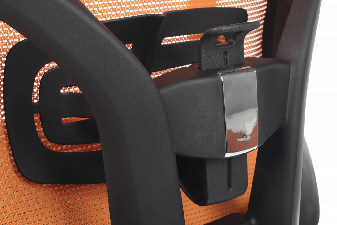 кресло rv chair step a2320 оранжевая сетка / чёрная ткань фото