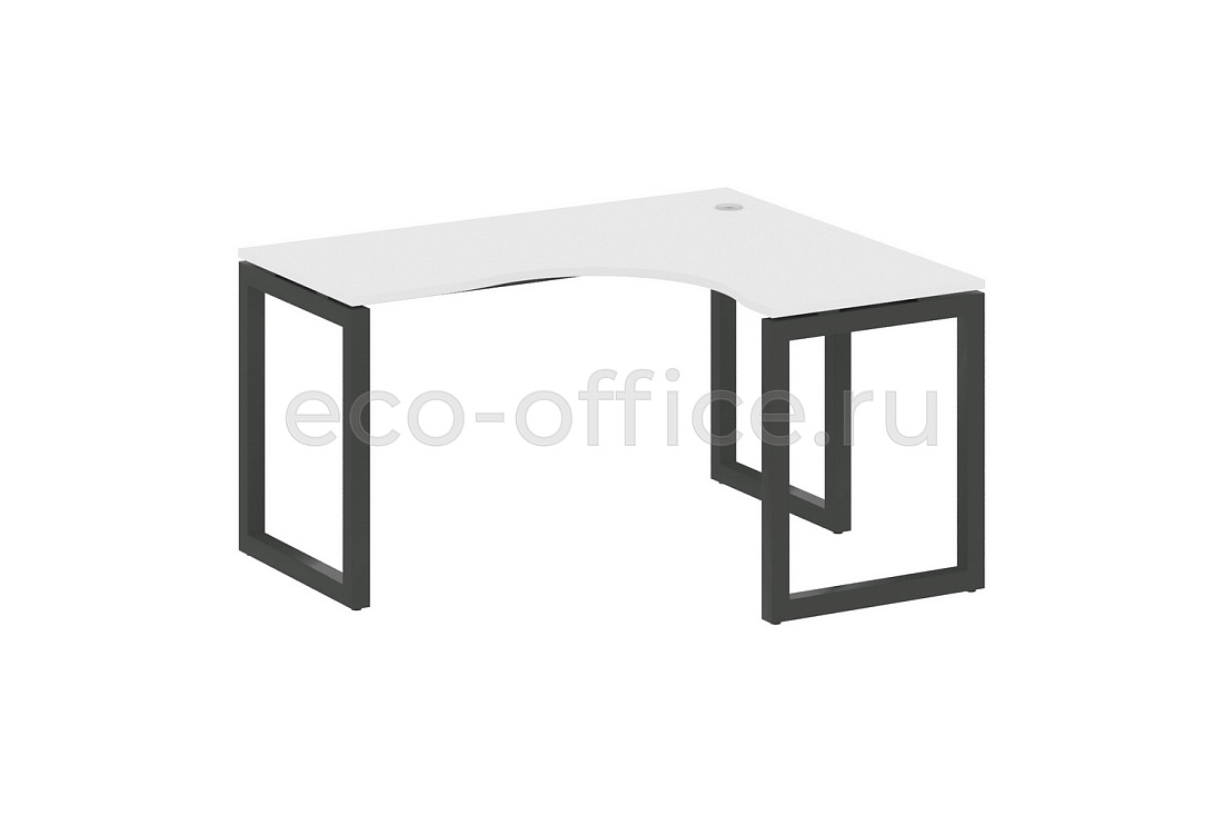 Стол криволинейный правый METAL SYSTEM QUATTRO 5x5 50БО.СА-3 Пр Белый / Антрацит металл  стоимость