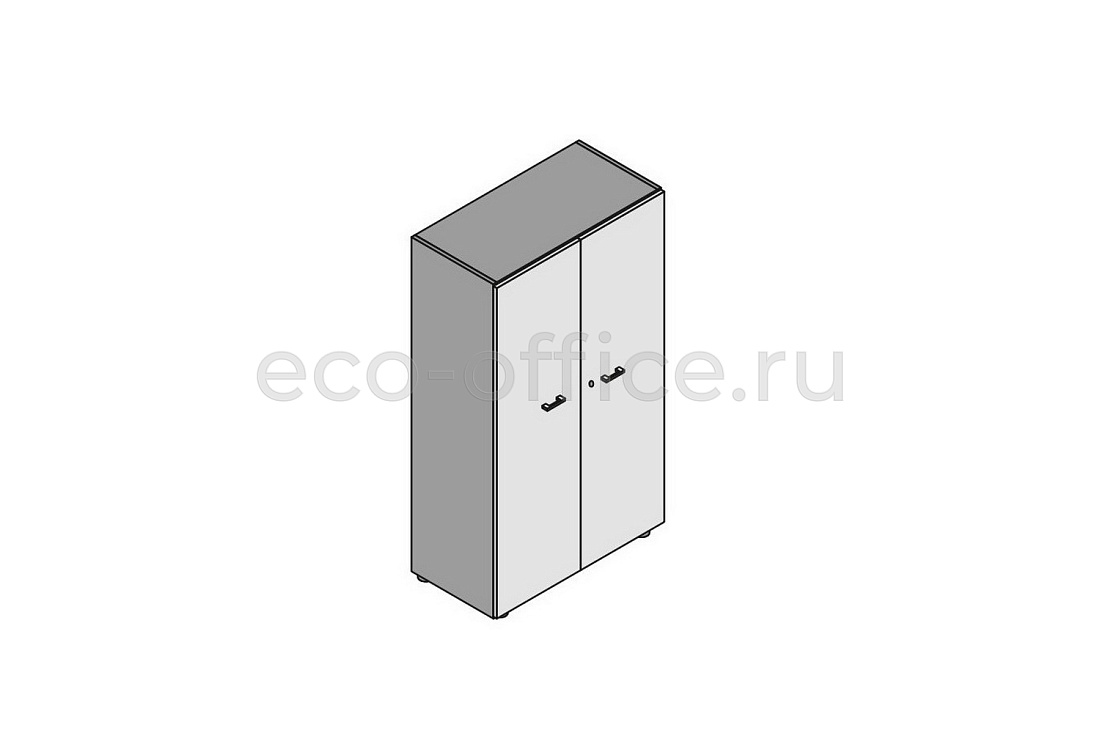 Шкаф средний с 2 дверцами (шпон) ELITE 174076 Modern Elm / Black (Cod.51)  стоимость