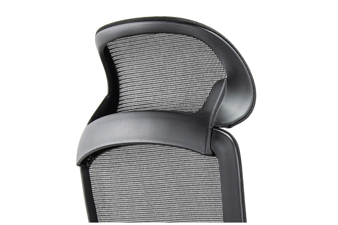 кресло руководителя rv chair job 6246a чёрная сетка / чёрная ткань фото