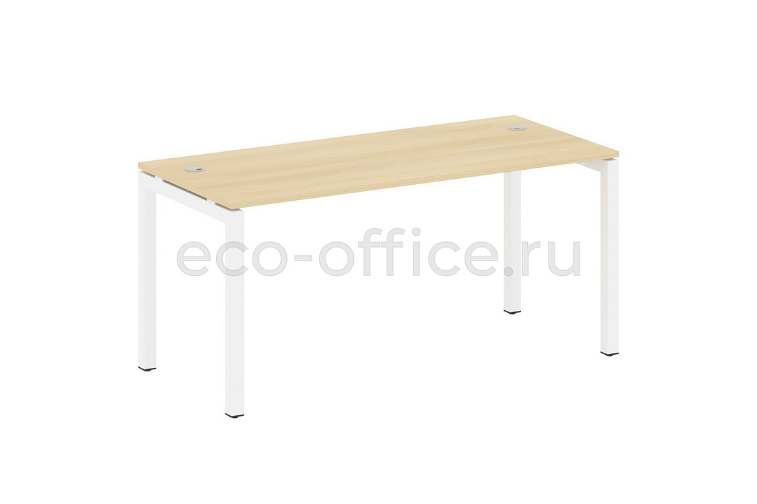 Стол письменный METAL SYSTEM QUATTRO 5x5 50БП.СП-4 Акация Лорка / Белый металл купить в Москве