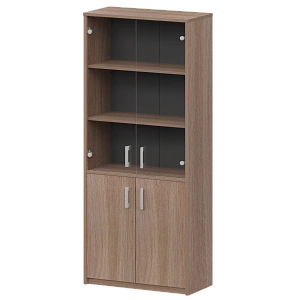 Шкаф комбинированный с прозрачным стеклом Protech А-310/А-стл310пр Темный шимо фото