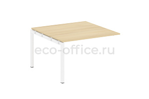 Проходной наборный элемент переговорного стола METAL SYSTEM QUATTRO 5x5 50БП.ППРГ-2 Акация Лорка / Белый металл фото