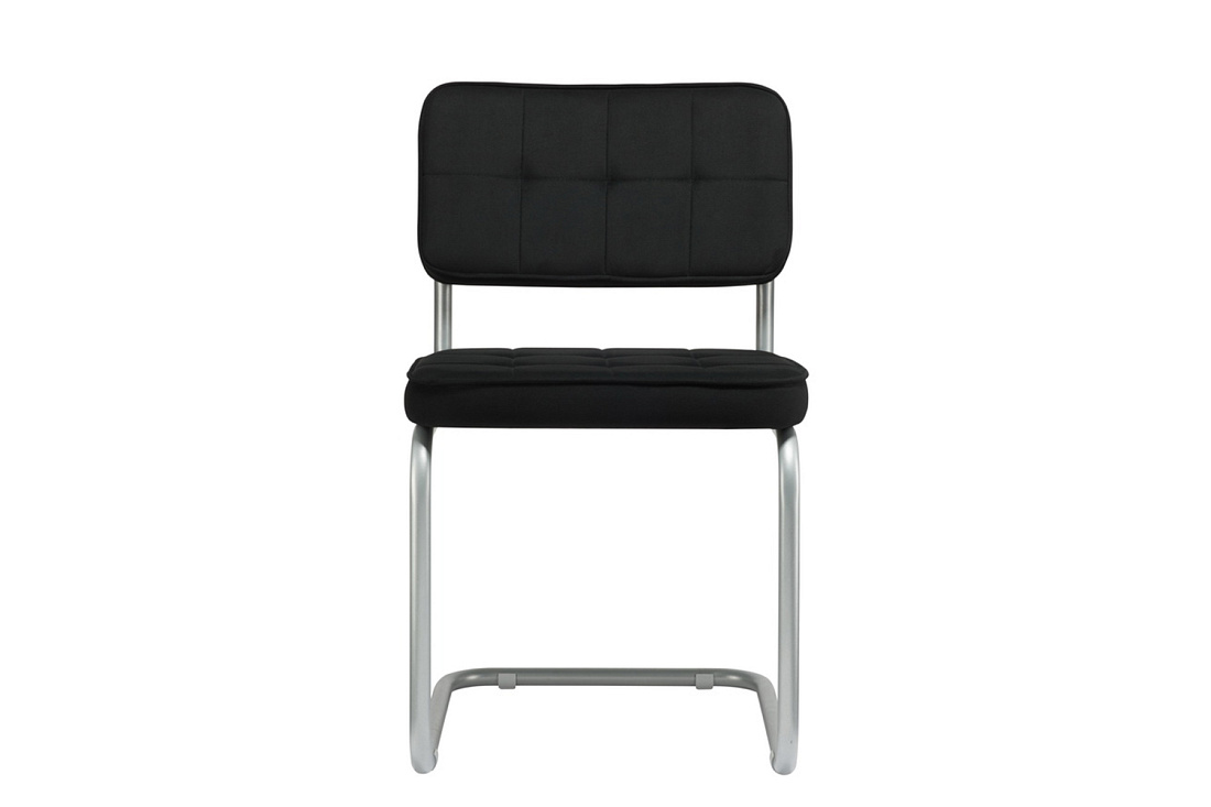 конференц-кресло eco-chair colombo comfort clm-05 черный велюр / серый металл фото