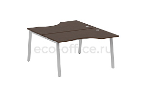Рабочая станция криволинейная METAL SYSTEM STYLE БА.РАС-СА-2.2 Венге Цаво / Серый металл фото