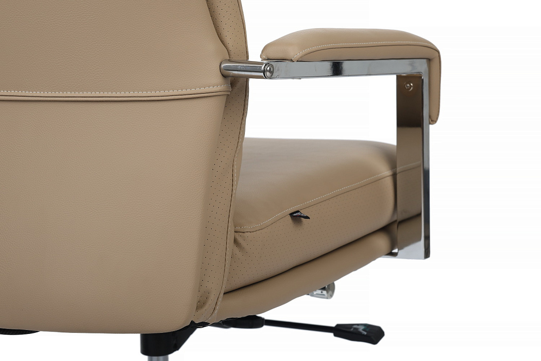 кресло руководителя rv chair leon a916-1 бежевая экокожа фото