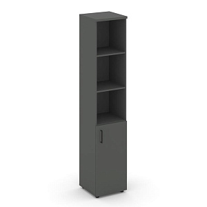 Шкаф высокий узкий STYLE PROJECT SN.STU-101(R) Антрацит/Черный Ручки фото