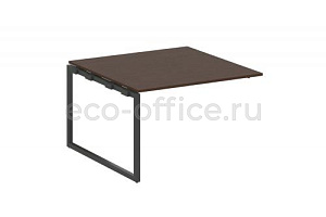 Проходной наборный элемент переговорного стола METAL SYSTEM QUATTRO 4x4 40БО.ППРГ-2 Венге Цаво / Антрацит металл фото