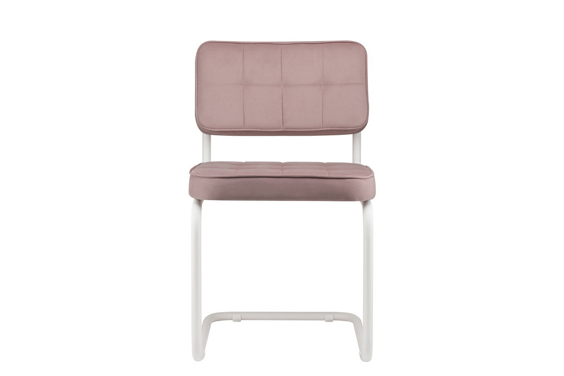 комплект конференц-кресел eco-chair colombo comfort clm-05 розовый велюр / белый металл фото
