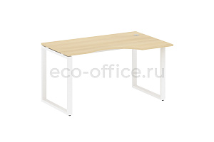Стол криволинейный правый METAL SYSTEM STYLE БО.СА-2 (R) Акация Лорка / Белый металл фото