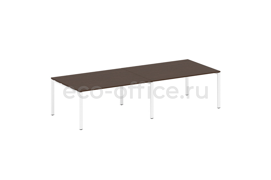 Стол переговорный (2 столешницы) METAL SYSTEM STYLE БП.ПРГ-2.4 Венге Цаво / Белый металл  стоимость