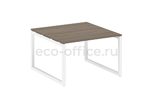 Стол переговорный (1 столешница) METAL SYSTEM QUATTRO 5x5 50БО.ПРГ-1.2 Вяз Благородный / Белый металл фото