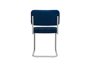 Конференц-кресло ECO-CHAIR COLOMBO Comfort CLM-05 Синий велюр / Серый металл фото