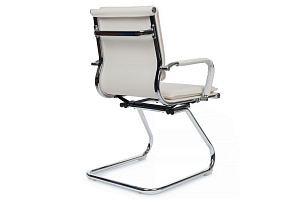 Конференц-кресло RV Chair HUGO 6003-3E Белая экокожа фото