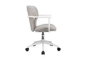 Кресло ECO-CHAIR PATRICK W-237 Серая ткань / Белый каркас фото