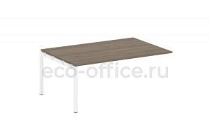 Проходной наборный элемент переговорного стола METAL SYSTEM QUATTRO 5x5 50БП.ППРГ-5 Вяз Благородный / Белый металл фото