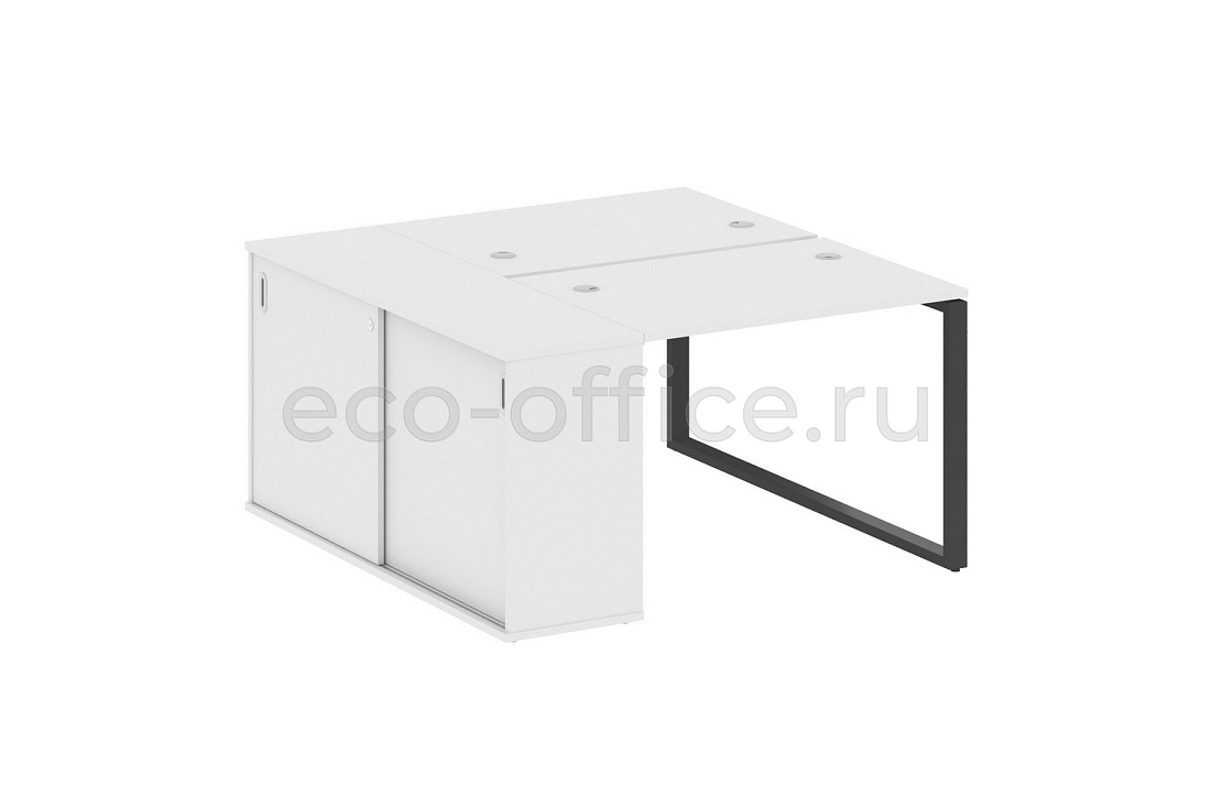 Рабочая станция с опорным шкафом-купе METAL SYSTEM STYLE БО.РС-СШК-1.1 Белый / Антрацит металл  стоимость
