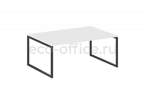 Стол переговорный (1 столешница) METAL SYSTEM QUATTRO 4x4 40БО.ПРГ-1.5 Белый / Антрацит металл фото