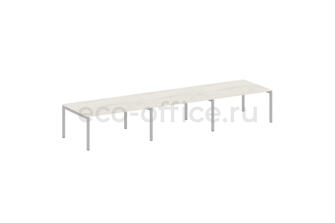 Стол переговорный (3 столешницы) METAL SYSTEM QUATTRO 5x5 50БП.ПРГ-3.4 Дуб Наварра / Серый металл  стоимость