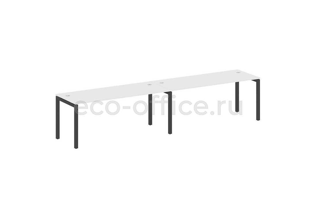 Рабочая станция на 2 рабочих места METAL SYSTEM QUATTRO 5x5 50БП.СМ-2.5 Белый / Антрацит металл  стоимость