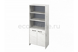 Шкаф для документов FESTUS FB-672.G Хромикс Белый / Мрамор Леванто белый фото