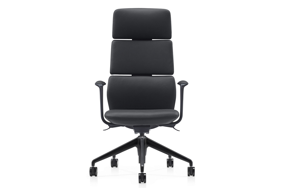 кресло руководителя rv design venetto fk013-a12 чёрная кожа фото