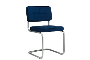 Конференц-кресло ECO-CHAIR COLOMBO Comfort CLM-05 Синий велюр / Серый металл фото