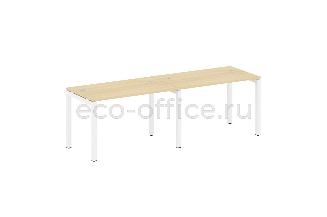 Рабочая станция на 2 рабочих места METAL SYSTEM QUATTRO 5x5 50БП.СМ-2.2 Акация Лорка / Белый металл  стоимость