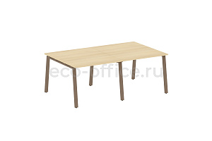 Стол переговорный (2 столешницы) METAL SYSTEM STYLE БА.ПРГ-2.1 Акация Лорка / Мокко металл фото