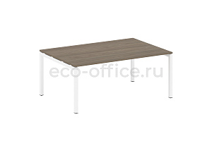Стол переговорный (1 столешница) METAL SYSTEM QUATTRO 5x5 50БП.ПРГ-1.5 Вяз Благородный / Белый металл фото