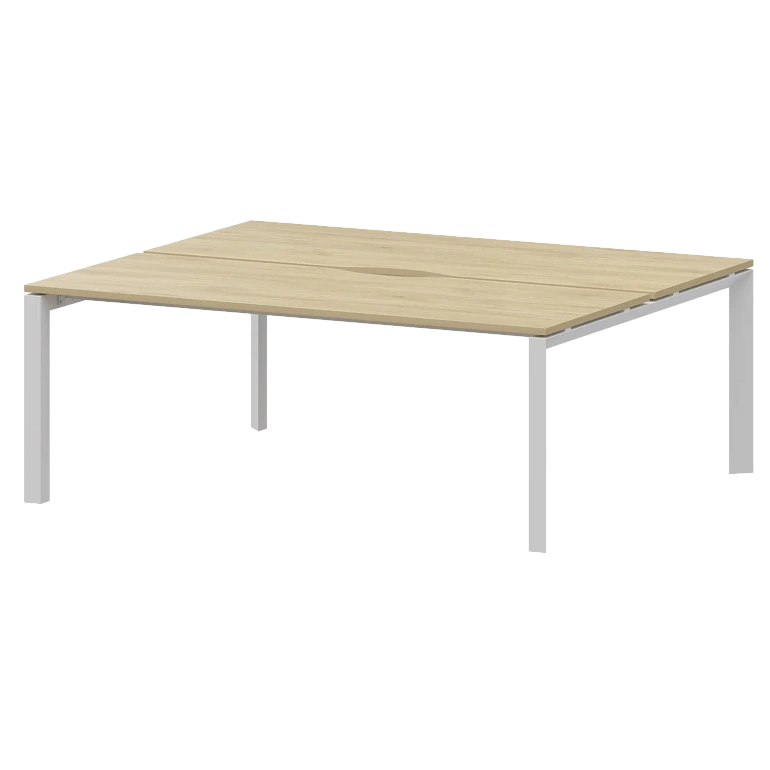 бенч двойной на 2 рабочих места на металлокаркасе protech нтмп.п.б2-200 баттл рок/белый фото