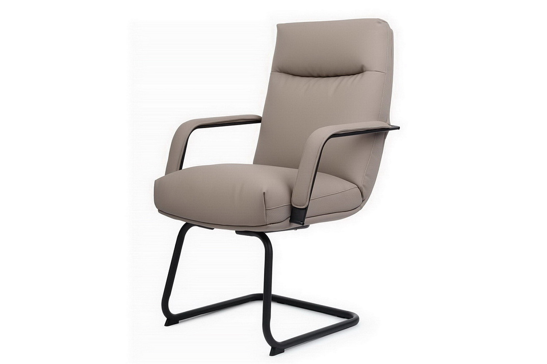 конференц-кресло rv chair otto cv-p001bs бежевая экокожа фото