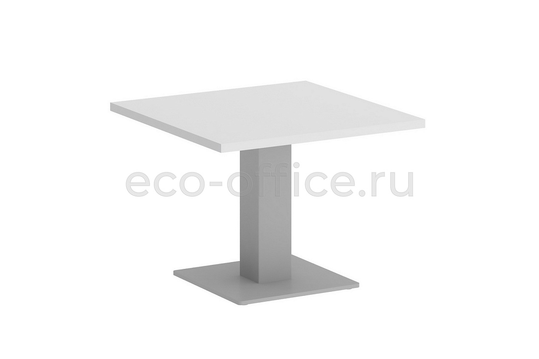 Стол журнальный квадратный VR.SP-5-60.2G grey Белый Бриллиант / Серый металл  стоимость