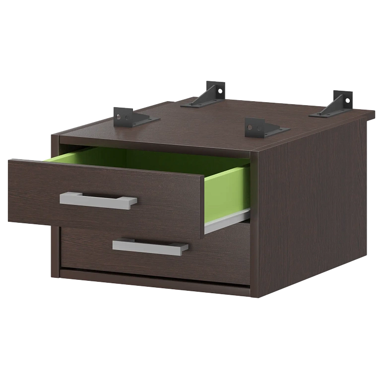 тумба подвесная для столов на м/каркасе гл.730 мм protech амт2-02.73 дуб венге фото