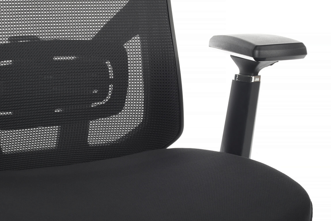 кресло rv chair step a2320 чёрная сетка / чёрная ткань фото