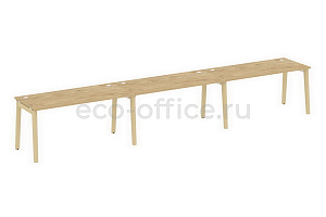 Рабочая станция на 3 рабочих места ONIX WOOD OW.RS-3.4.8 Тиквуд Светлый / Дуб Светлый фото