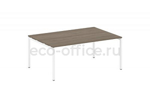 Стол переговорный (1 столешница) METAL SYSTEM QUATTRO 4x4 40БП.ПРГ-1.5 Вяз Благородный / Белый металл фото