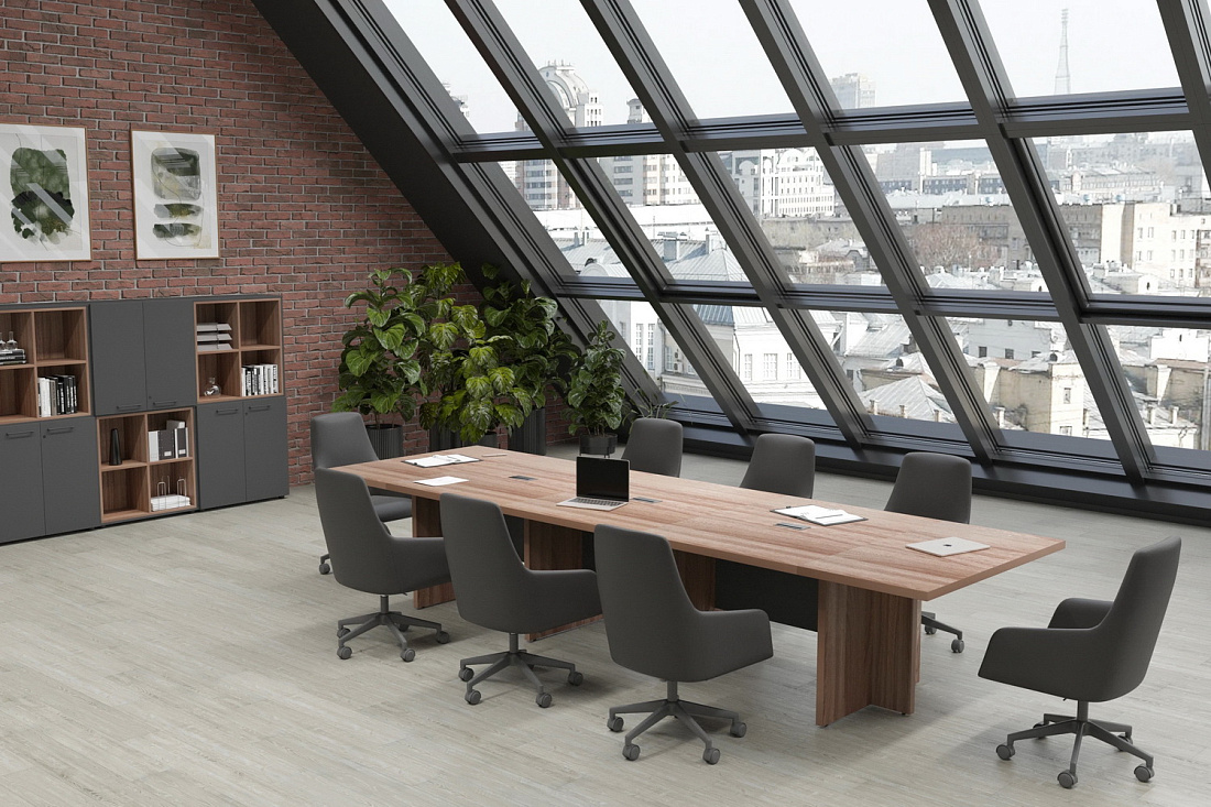 кабинет руководителя кортез темный шимо / графит фото