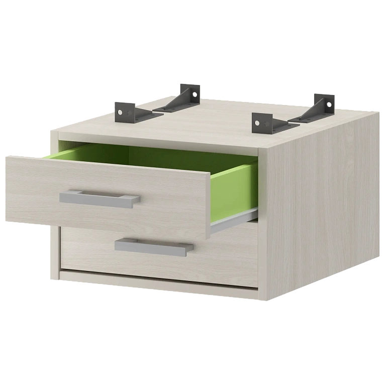 тумба подвесная для столов на м/каркасе гл.600 мм protech амт2-02.60 ясень шимо фото