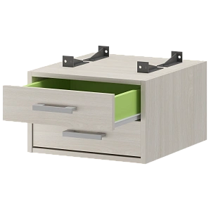 Тумба подвесная для столов на м/каркасе гл.600 мм Protech АМТ2-02.60 Ясень шимо фото