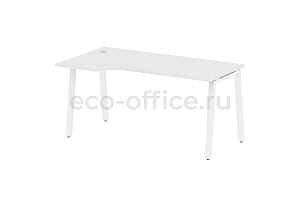 Стол криволинейный левый METAL SYSTEM STYLE БА.СА-1 (L) Белый / Белый металл фото