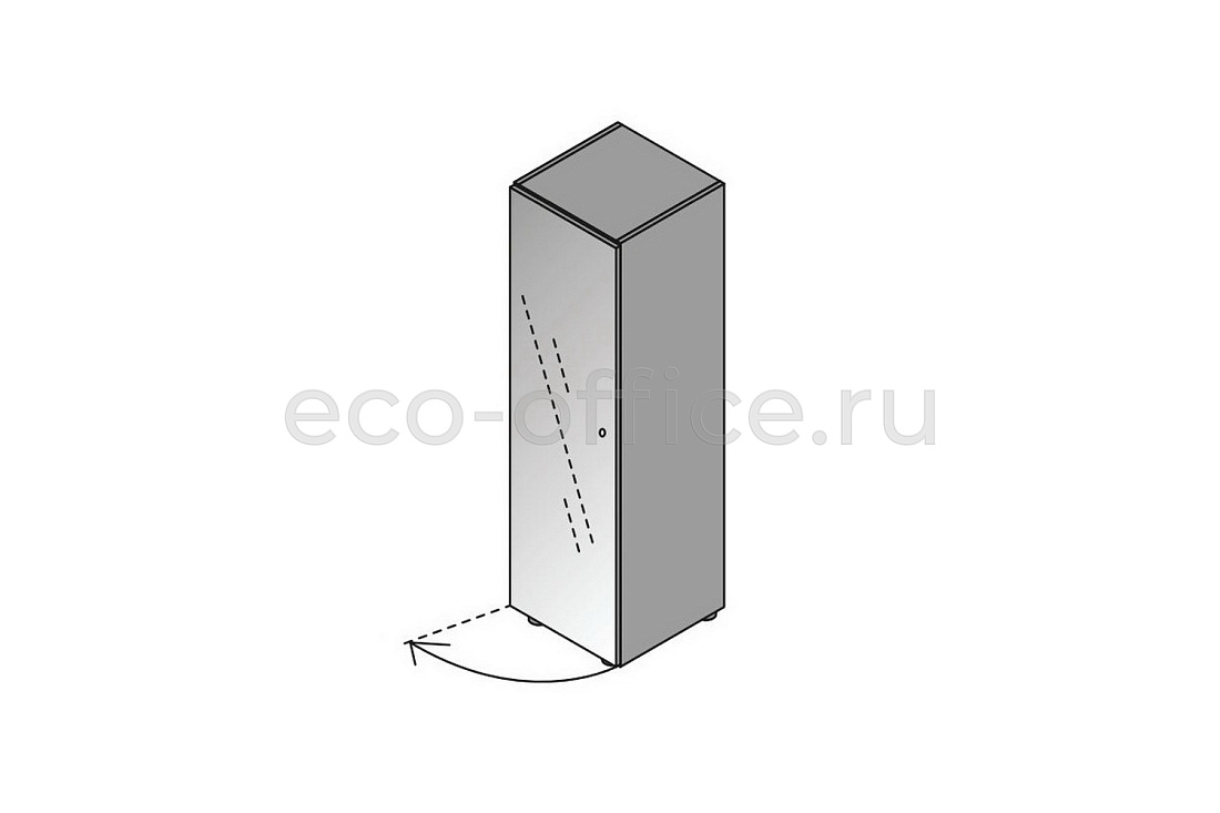 Шкаф средний левосторонний (стекло) ELITE 174063 London grey / Black (Cod.51)  стоимость