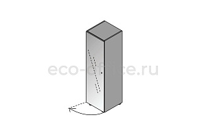 Шкаф средний левосторонний (стекло) ELITE 174063 Black (Cod.10) / Black (Cod.51) фото
